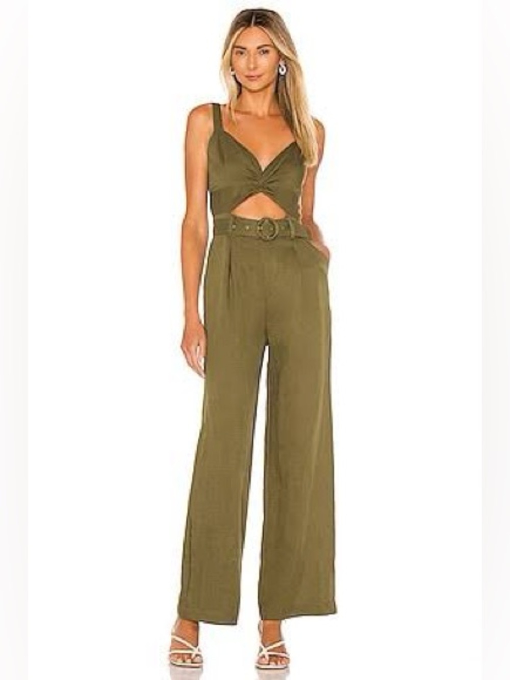 NWT TULAROSA Kimi Jumpsuit in khaki Green XXS / XS